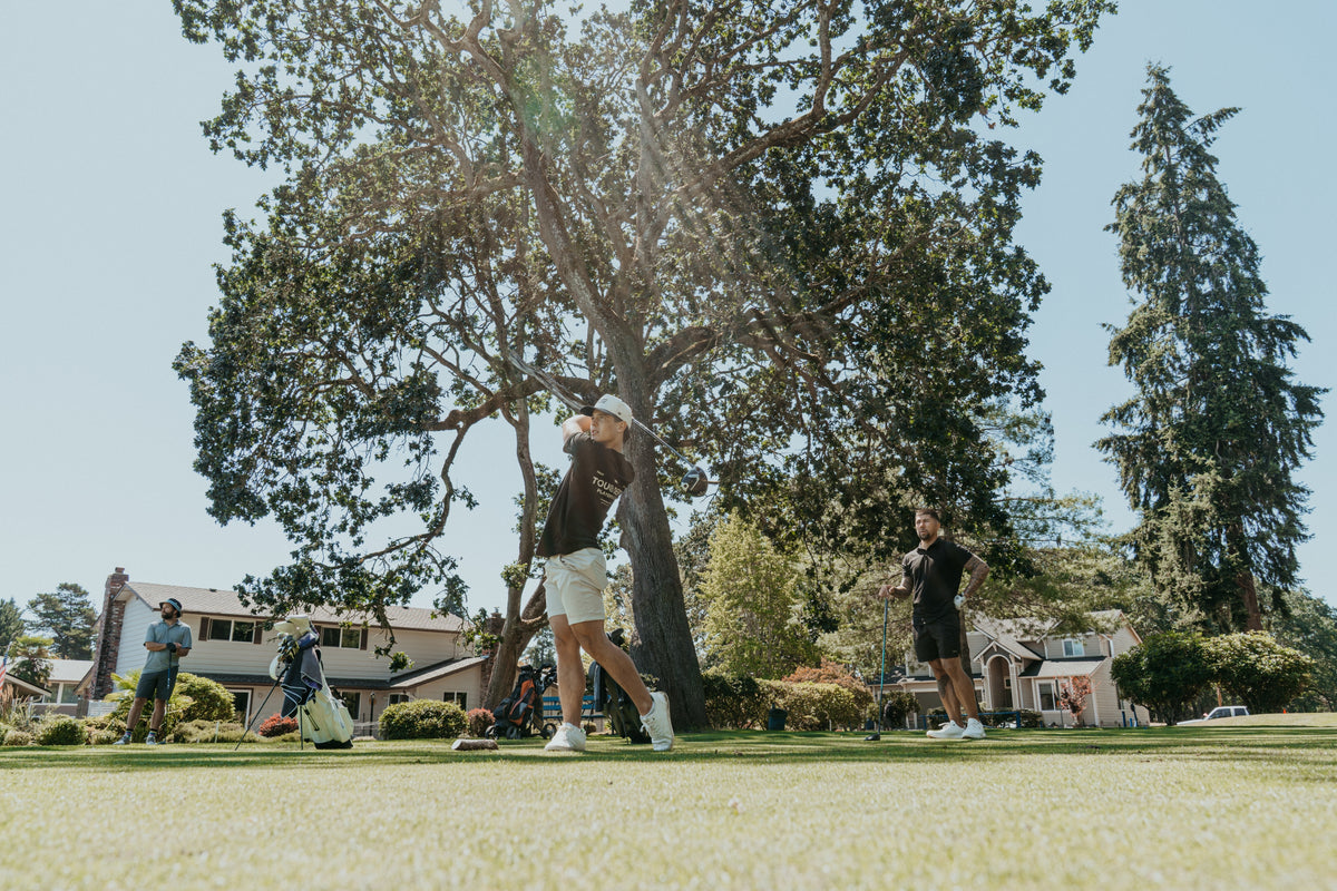 The clubhouse lawn