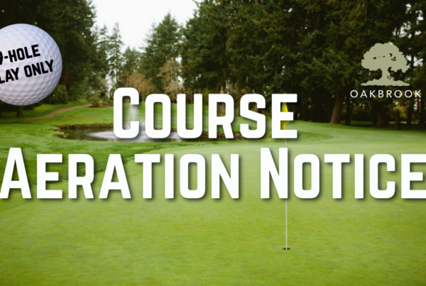 Oakbrook's Aeration Notice 2026